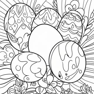 Decorated Easter Eggs Coloring Page 35934-28757