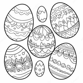 Decorated Easter Eggs Coloring Page 35934-28758