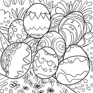 Decorated Easter Eggs Coloring Page 35934-28759