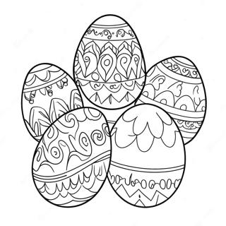 Decorated Easter Eggs Coloring Page 35934-28760