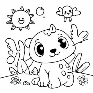 Colorful Animal Fun Coloring Page 35954-28773