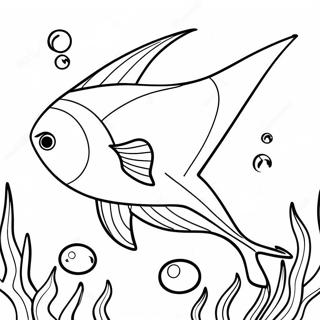 Colorful Swordfish Swimming Coloring Page 35964-28784