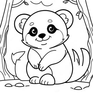 Emotional Turning Red Panda Coloring Page 3597-2914