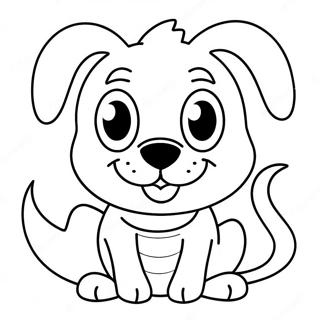 Scary Cartoon Dog Coloring Page 36003-28812