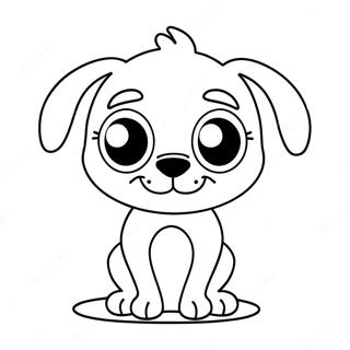 Spooky Cartoon Dog With Big Eyes Coloring Page 36004-28813