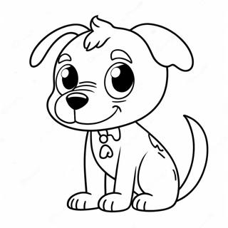 Spooky Cartoon Dog With Big Eyes Coloring Page 36004-28814