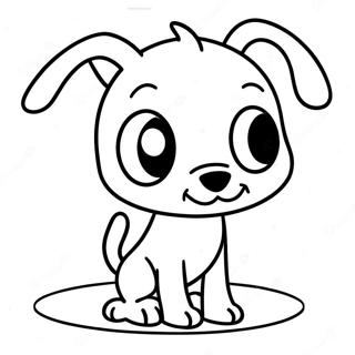 Spooky Cartoon Dog With Big Eyes Coloring Page 36004-28815