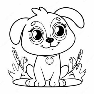 Spooky Cartoon Dog With Big Eyes Coloring Page 36004-28816