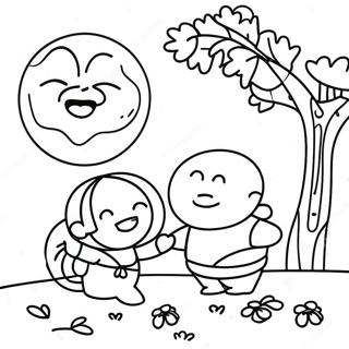 Charming Moon Festival Scene Coloring Page 36014-28823