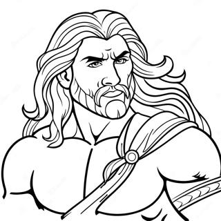 Samson With Long Hair Coloring Page 36024-28832