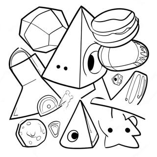 3d Shapes Coloring Page 36033-28835