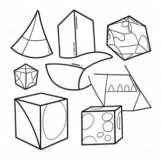 3d Shapes Coloring Page 36033-28836