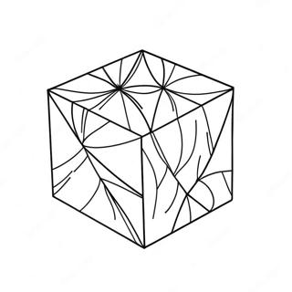 Colorful 3d Cube Coloring Page 36034-28850