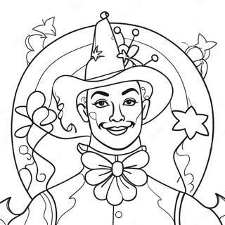 Colorful Circus Performer Coloring Page 36044-28841