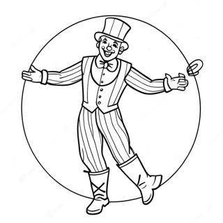 Colorful Circus Performer Coloring Page 36044-28842