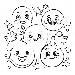 Happy Emoji Characters Coloring Page 36094-28891