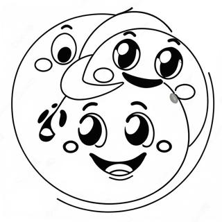 Happy Emoji Characters Coloring Page 36094-28892