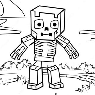 Minecraft Mutant Skeleton Coloring Pages