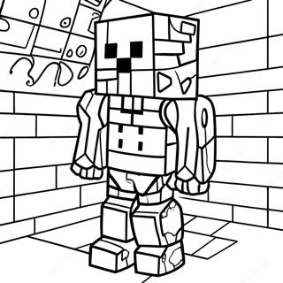 Minecraft Mutant Skeleton Coloring Page 36103-28886