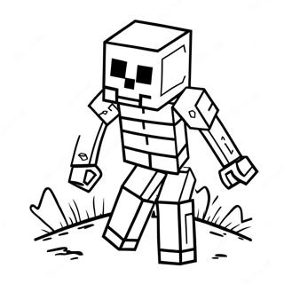 Minecraft Mutant Skeleton Coloring Page 36103-28887