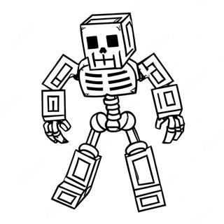 Minecraft Mutant Skeleton Coloring Page 36103-28888