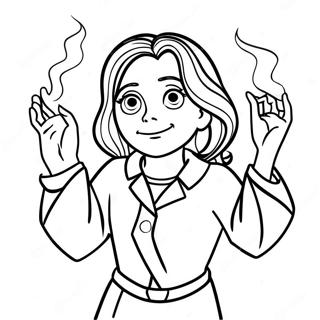 Hermione Casting A Spell Coloring Page 36114-28902