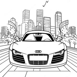 Sleek Audi Sports Car Coloring Page 36124-28909