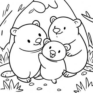 Playful Wombats In Nature Coloring Page 36144-28926