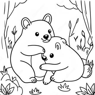 Playful Wombats In Nature Coloring Page 36144-28927