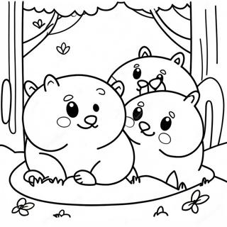 Playful Wombats In Nature Coloring Page 36144-28928