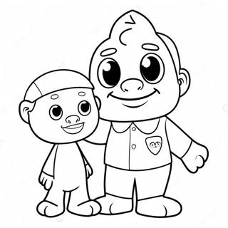 Funny Jeffy With Puppet Coloring Page 36154-28933