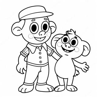 Funny Jeffy With Puppet Coloring Page 36154-28934