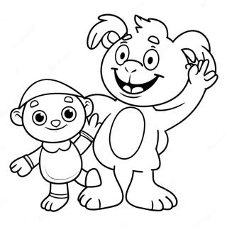 Funny Jeffy With Puppet Coloring Page 36154-28936