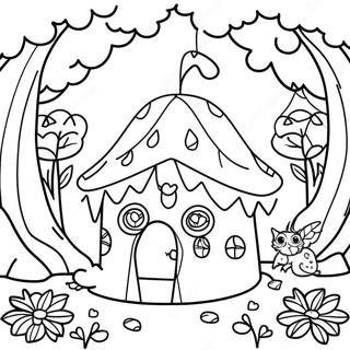 Enchanted Forest Fairy Garden Coloring Page 36193-28963