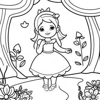 Enchanted Forest Fairy Garden Coloring Page 36193-28964