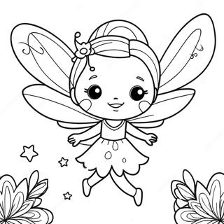 Whimsical Fairy With Sparkling Wings Coloring Page 36194-28965