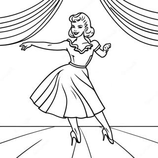 50s Rock And Roll Dancer Coloring Page 36214-28983