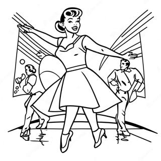 50s Rock And Roll Dancer Coloring Page 36214-28984