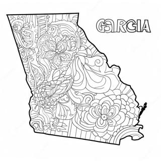 Georgia State Outline Coloring Page 36223-28987