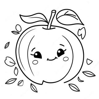 Charming Georgia Peach Coloring Page 36224-28989