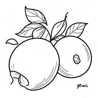 Charming Georgia Peach Coloring Page 36224-28990