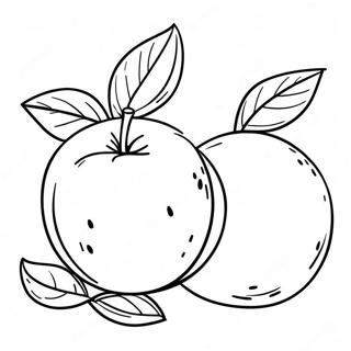 Charming Georgia Peach Coloring Page 36224-28992