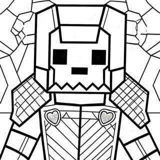 Diamond Armor Minecraft Steve Coloring Page 36253-29011