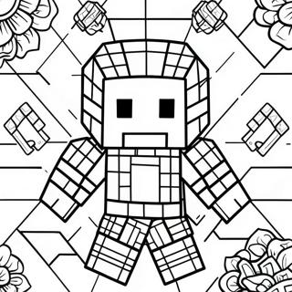 Diamond Armor Minecraft Steve Coloring Page 36253-29012