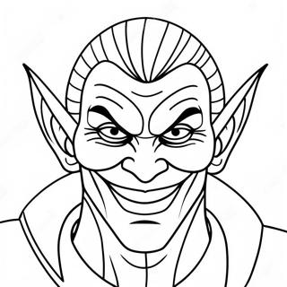 Evil Villain With Sinister Smile Coloring Page 36264-29021