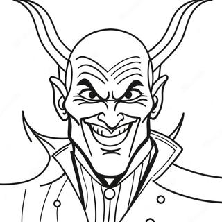 Evil Villain With Sinister Smile Coloring Page 36264-29022