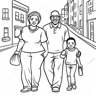 Urban African American Family Coloring Page 36273-29026