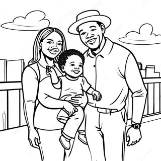 Urban African American Family Coloring Page 36273-29027