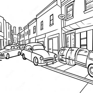 Vibrant Urban African American Street Scene Coloring Page 36274-29031