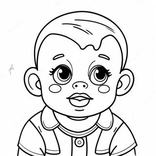 Cute Cry Baby Character Coloring Page 3627-2934